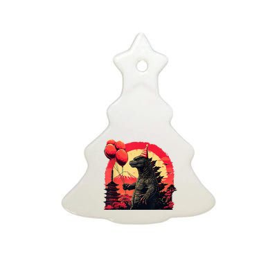 Kaiju Birthday Party Japan Monster Movie Bday Ceramic Tree Ornament