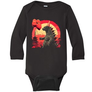 Kaiju Birthday Party Japan Monster Movie Bday Decorations Baby Long Sleeve Bodysuit