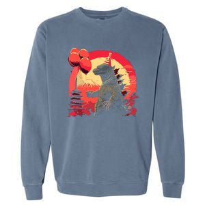 Kaiju Birthday Party Japan Monster Movie Bday Decorations Garment-Dyed Sweatshirt