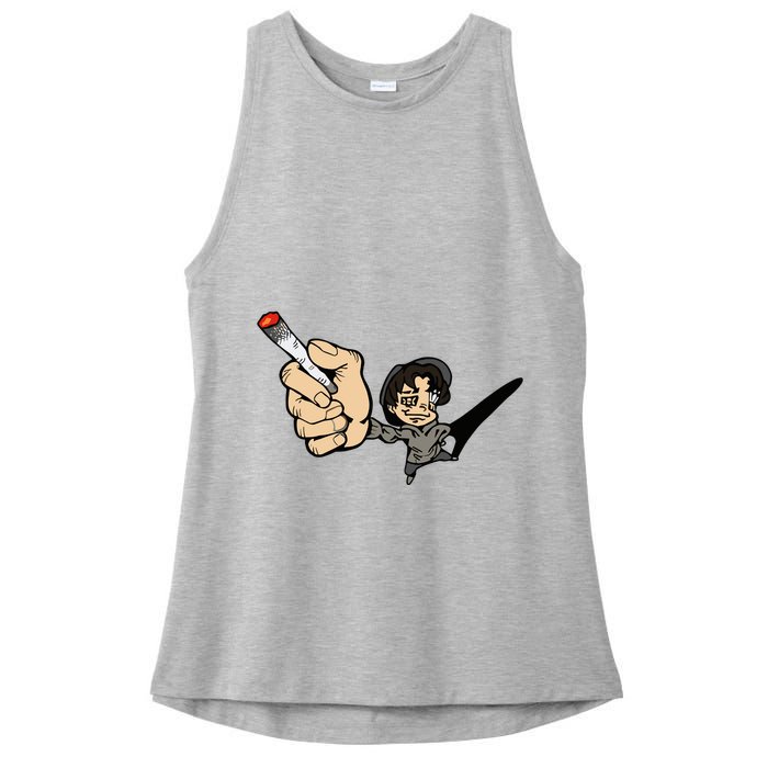 K.I.L.L B.I.L.L Rav Left Handed Cigarette Ladies PosiCharge Tri-Blend Wicking Tank