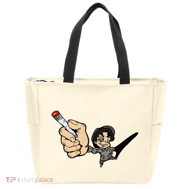 K.I.L.L B.I.L.L Rav Left Handed Cigarette Zip Tote Bag
