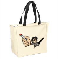 K.I.L.L B.I.L.L Rav Left Handed Cigarette Zip Tote Bag