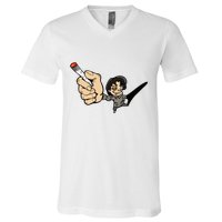 K.I.L.L B.I.L.L Rav Left Handed Cigarette V-Neck T-Shirt