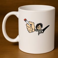 K.I.L.L B.I.L.L Rav Left Handed Cigarette 11oz C Handle Ceramic Mug