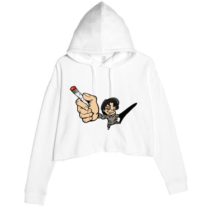 K.I.L.L B.I.L.L Rav Left Handed Cigarette Crop Fleece Hoodie