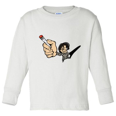 K.I.L.L B.I.L.L Rav Left Handed Cigarette Toddler Long Sleeve Shirt