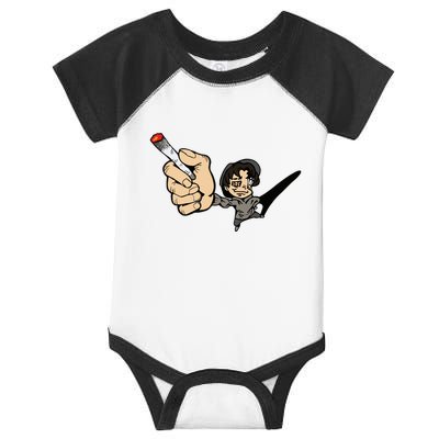 K.I.L.L B.I.L.L Rav Left Handed Cigarette Infant Baby Jersey Bodysuit