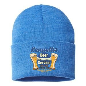 Kenneth's Beer Removal Service Funny Party Ing Cute Gift Sustainable Knit Beanie