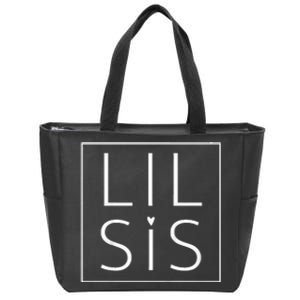 Kids Big Sis Lil Sis Big Sister Little Sister Matching Zip Tote Bag