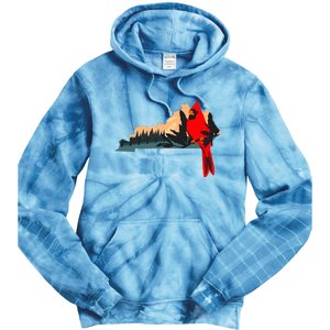 Kentucky Bluegrass State Cardinal Bird Horse Farm Pride Tie Dye Hoodie