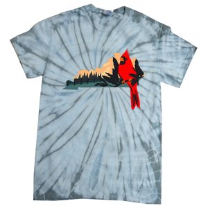 Kentucky Bluegrass State Cardinal Bird Horse Farm Pride Tie-Dye T-Shirt