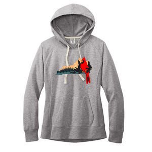 Kentucky Bluegrass State Cardinal Bird Horse Farm Pride Women's Fleece Hoodie