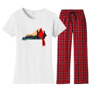 Kentucky Bluegrass State Cardinal Bird Horse Farm Pride Women's Flannel Pajama Set