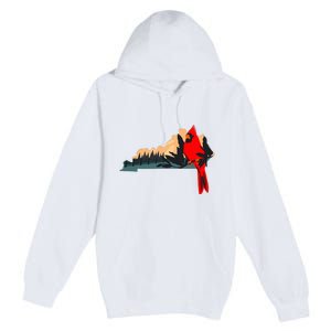 Kentucky Bluegrass State Cardinal Bird Horse Farm Pride Premium Pullover Hoodie