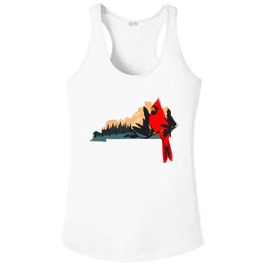 Kentucky Bluegrass State Cardinal Bird Horse Farm Pride Ladies PosiCharge Competitor Racerback Tank