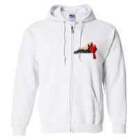 Kentucky Bluegrass State Cardinal Bird Horse Farm Pride Full Zip Hoodie