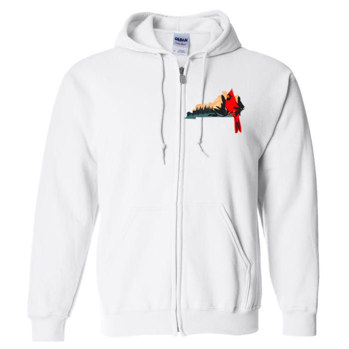 Kentucky Bluegrass State Cardinal Bird Horse Farm Pride Full Zip Hoodie