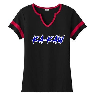 Kakaw B.A.T.T.L.E.H.A.W.K.S St. Louis Football Tailgate Ladies Halftime Notch Neck Tee