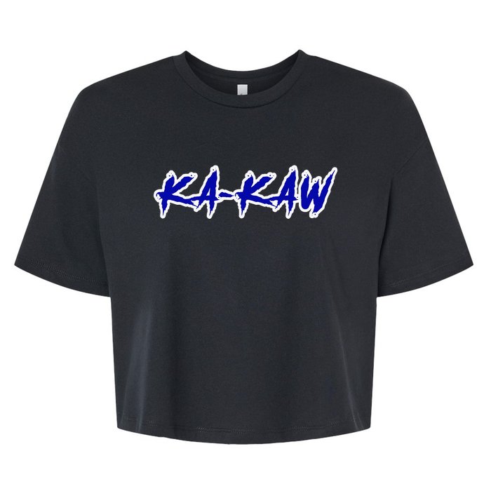 Kakaw B.A.T.T.L.E.H.A.W.K.S St. Louis Football Tailgate Bella+Canvas Jersey Crop Tee