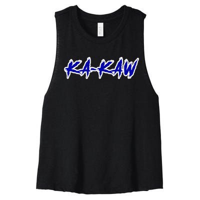 Kakaw B.A.T.T.L.E.H.A.W.K.S St. Louis Football Tailgate Women's Racerback Cropped Tank