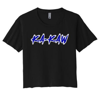 Kakaw B.A.T.T.L.E.H.A.W.K.S St. Louis Football Tailgate Women's Crop Top Tee