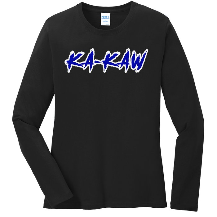 Kakaw B.A.T.T.L.E.H.A.W.K.S St. Louis Football Tailgate Ladies Long Sleeve Shirt