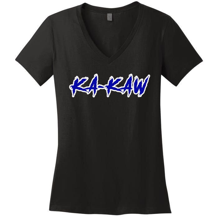 Kakaw B.A.T.T.L.E.H.A.W.K.S St. Louis Football Tailgate Women's V-Neck T-Shirt