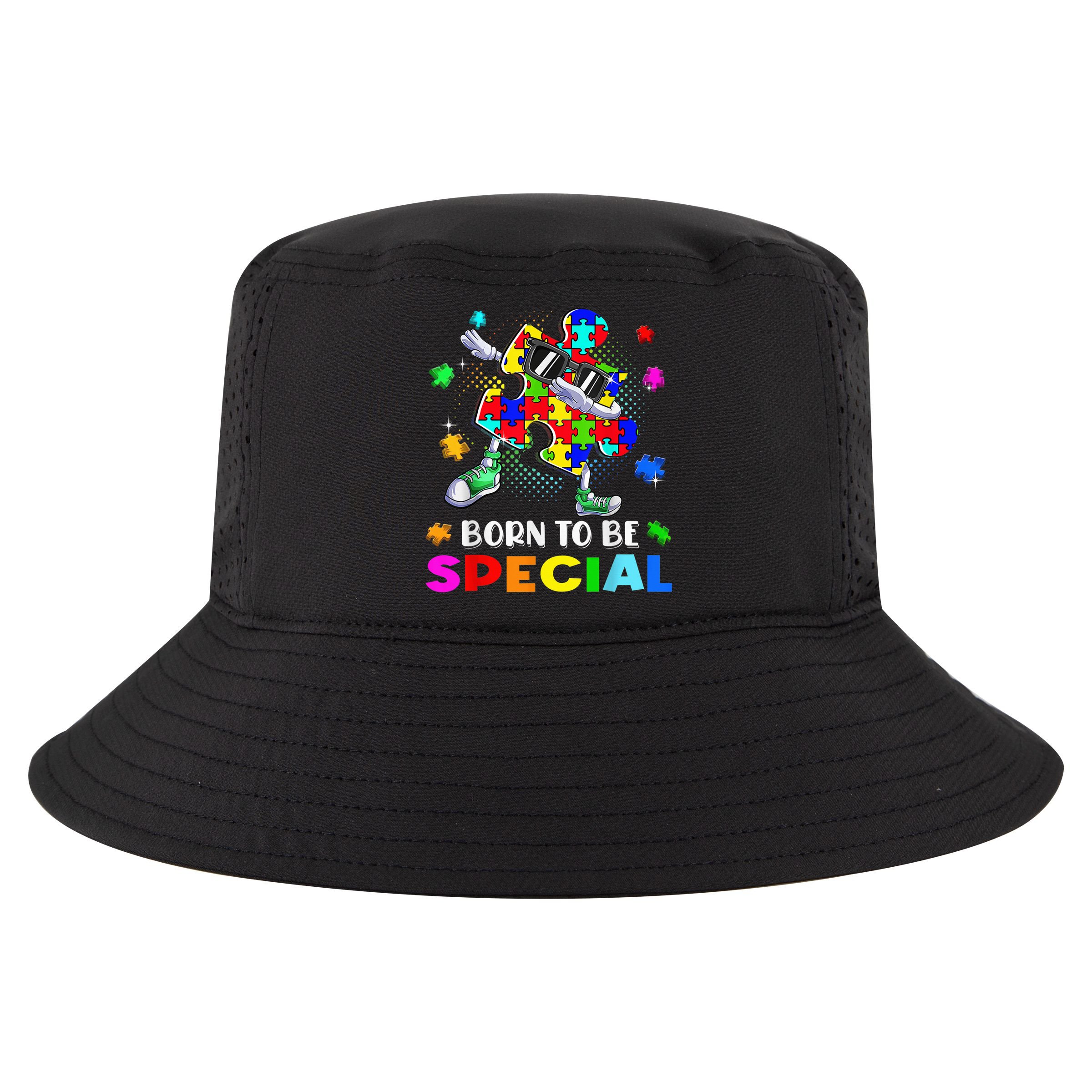 kid Born Special Dabbing Puzzle boy Autism Awareness Cool Comfort Performance Bucket Hat