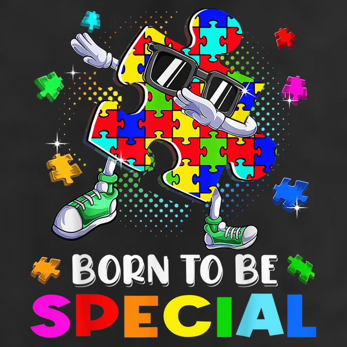 kid Born Special Dabbing Puzzle boy Autism Awareness Cool Comfort Performance Bucket Hat