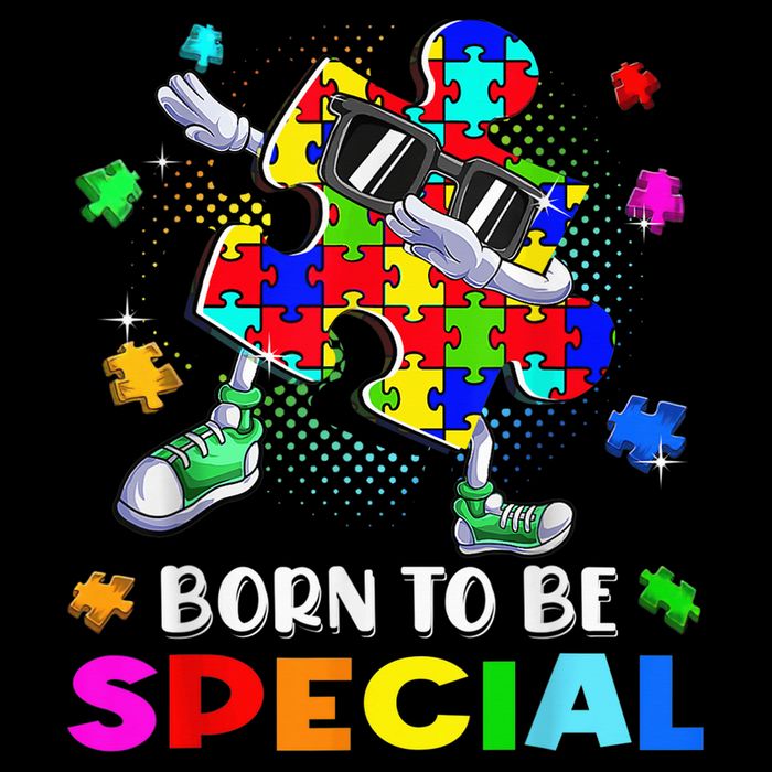 kid Born Special Dabbing Puzzle boy Autism Awareness Backpack
