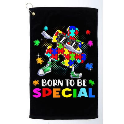 kid Born Special Dabbing Puzzle boy Autism Awareness Golf Towel