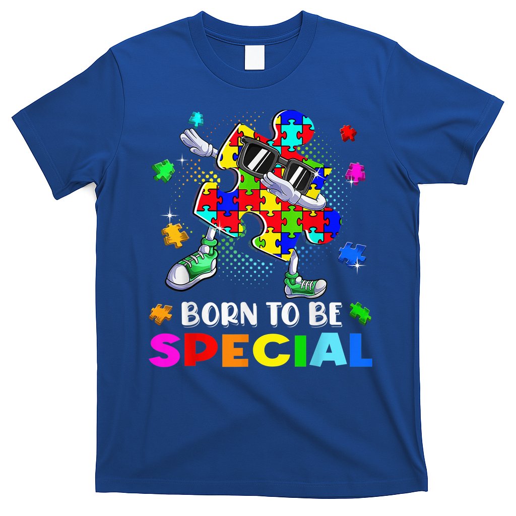kid Born Special Dabbing Puzzle boy Autism Awareness T-Shirt