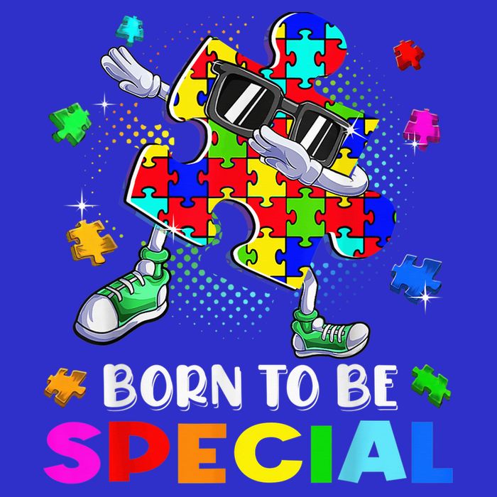 kid Born Special Dabbing Puzzle boy Autism Awareness T-Shirt