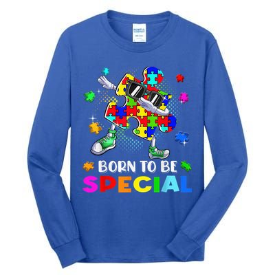 kid Born Special Dabbing Puzzle boy Autism Awareness Tall Long Sleeve T-Shirt