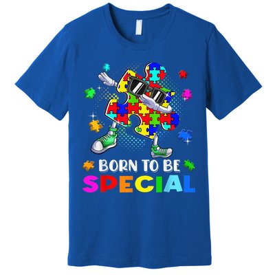 kid Born Special Dabbing Puzzle boy Autism Awareness Premium T-Shirt