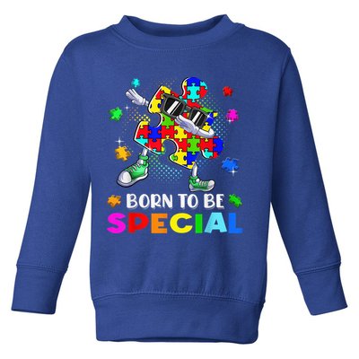 kid Born Special Dabbing Puzzle boy Autism Awareness Toddler Sweatshirt