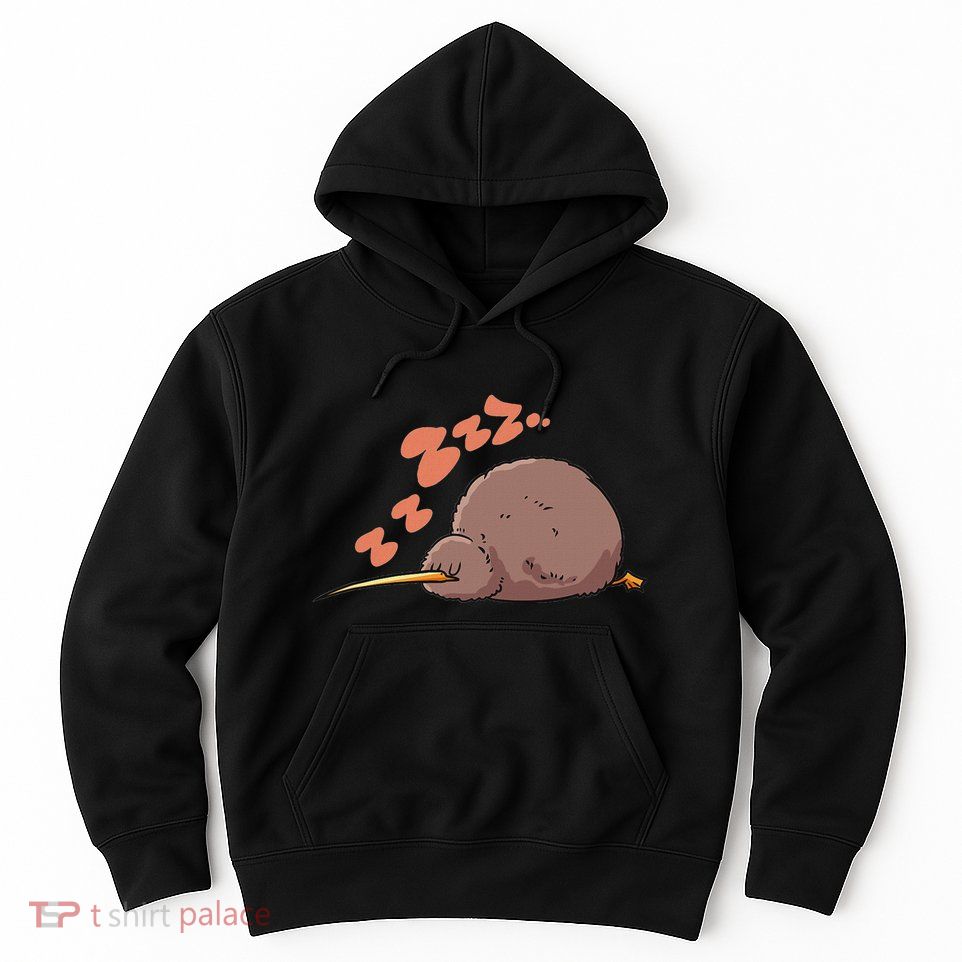Kiwi Bird Sleeping Tired Pajama Graphic Hoodie
