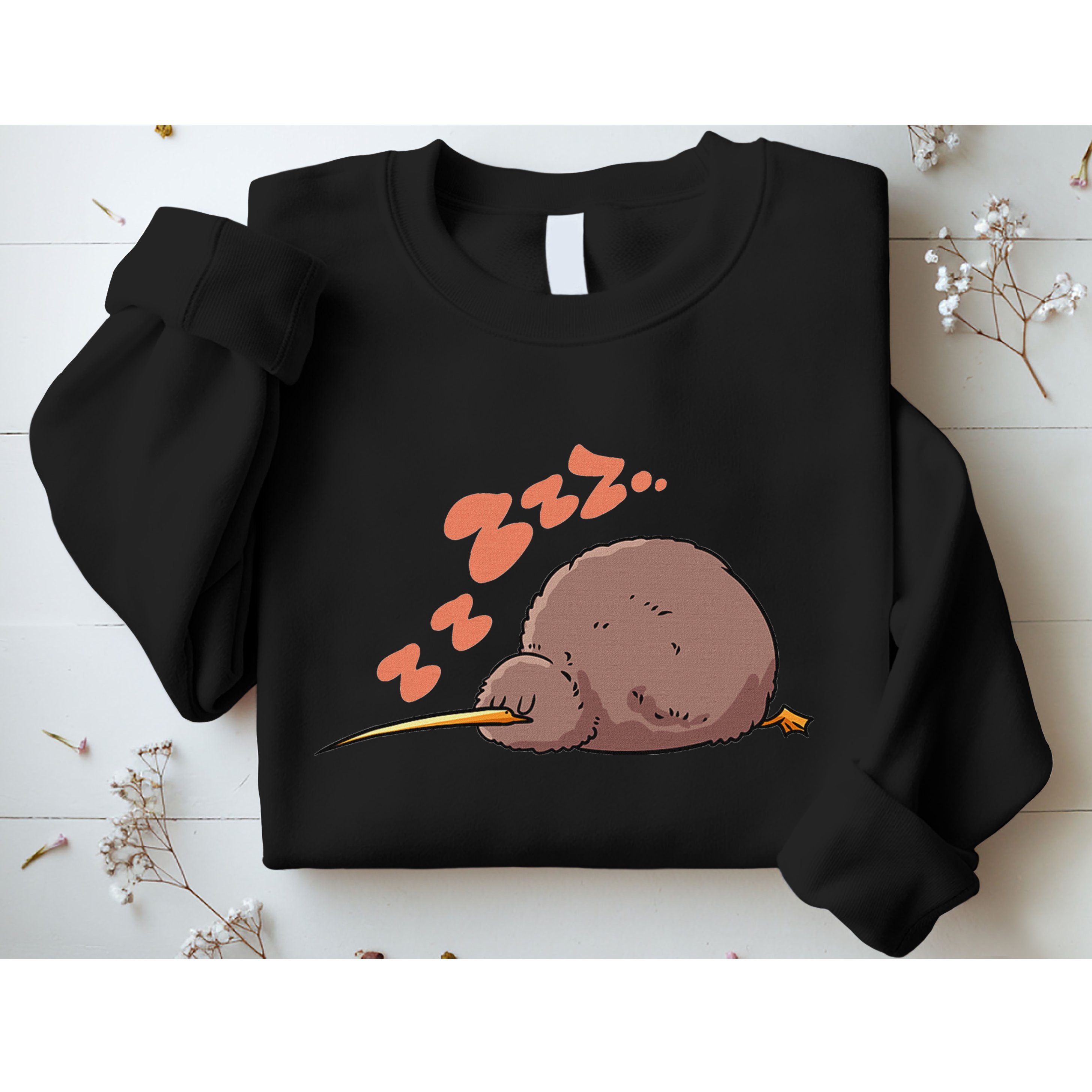Kiwi Bird Sleeping Tired Pajama Graphic Sweatshirt