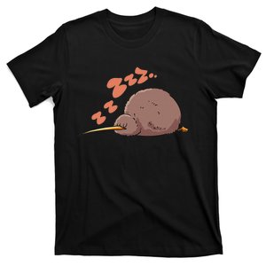 Kiwi Bird Sleeping Tired Pajama Graphic T-Shirt