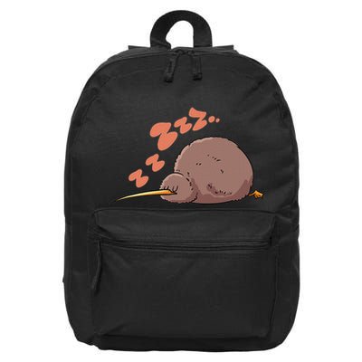 Kiwi Bird Sleeping Tired Pajama Graphic 16 in Basic Backpack