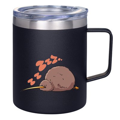 Kiwi Bird Sleeping Tired Pajama Graphic 12oz Stainless Steel Coffee Mug