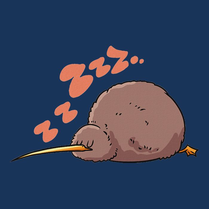 Kiwi Bird Sleeping Tired Pajama Graphic Infant Baby Jersey Bodysuit