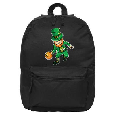 K.i.d.s Basketball St Patricks Day Shirt, Lucky Basketball Tee 16 in Basic Backpack