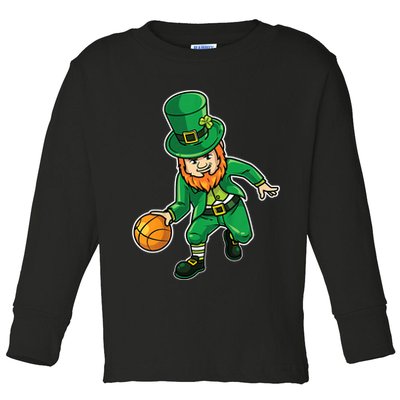 K.i.d.s Basketball St Patricks Day Shirt, Lucky Basketball Tee Toddler Long Sleeve Shirt