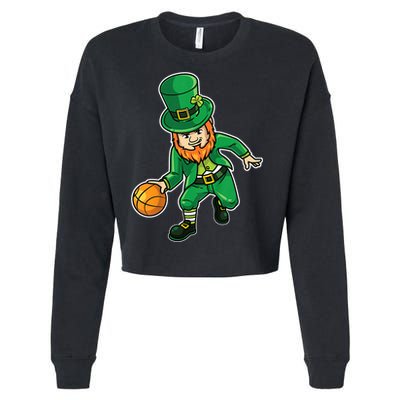 K.i.d.s Basketball St Patricks Day Shirt, Lucky Basketball Tee Cropped Pullover Crew