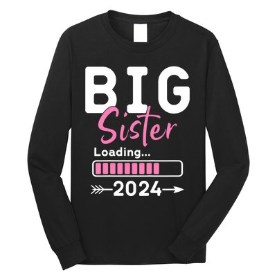 Kids Big Sister Loading 2024 Promoted To Big Sister 2024 Long Sleeve Shirt