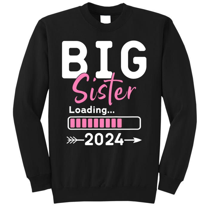 Kids Big Sister Loading 2024 Promoted To Big Sister 2024 Sweatshirt