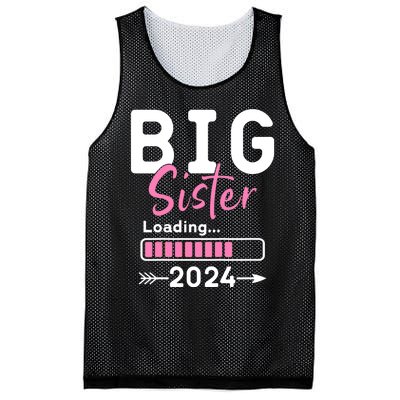 Kids Big Sister Loading 2024 Promoted To Big Sister 2024 Mesh Reversible Basketball Jersey Tank