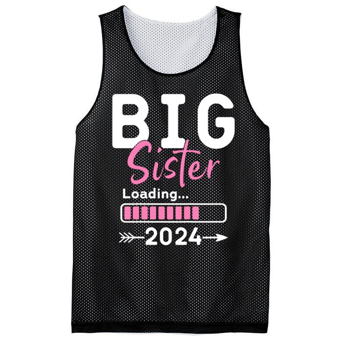 Kids Big Sister Loading 2024 Promoted To Big Sister 2024 Mesh Reversible Basketball Jersey Tank