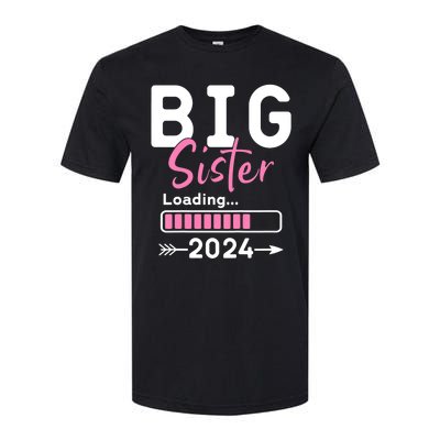 Kids Big Sister Loading 2024 Promoted To Big Sister 2024 Softstyle CVC T-Shirt